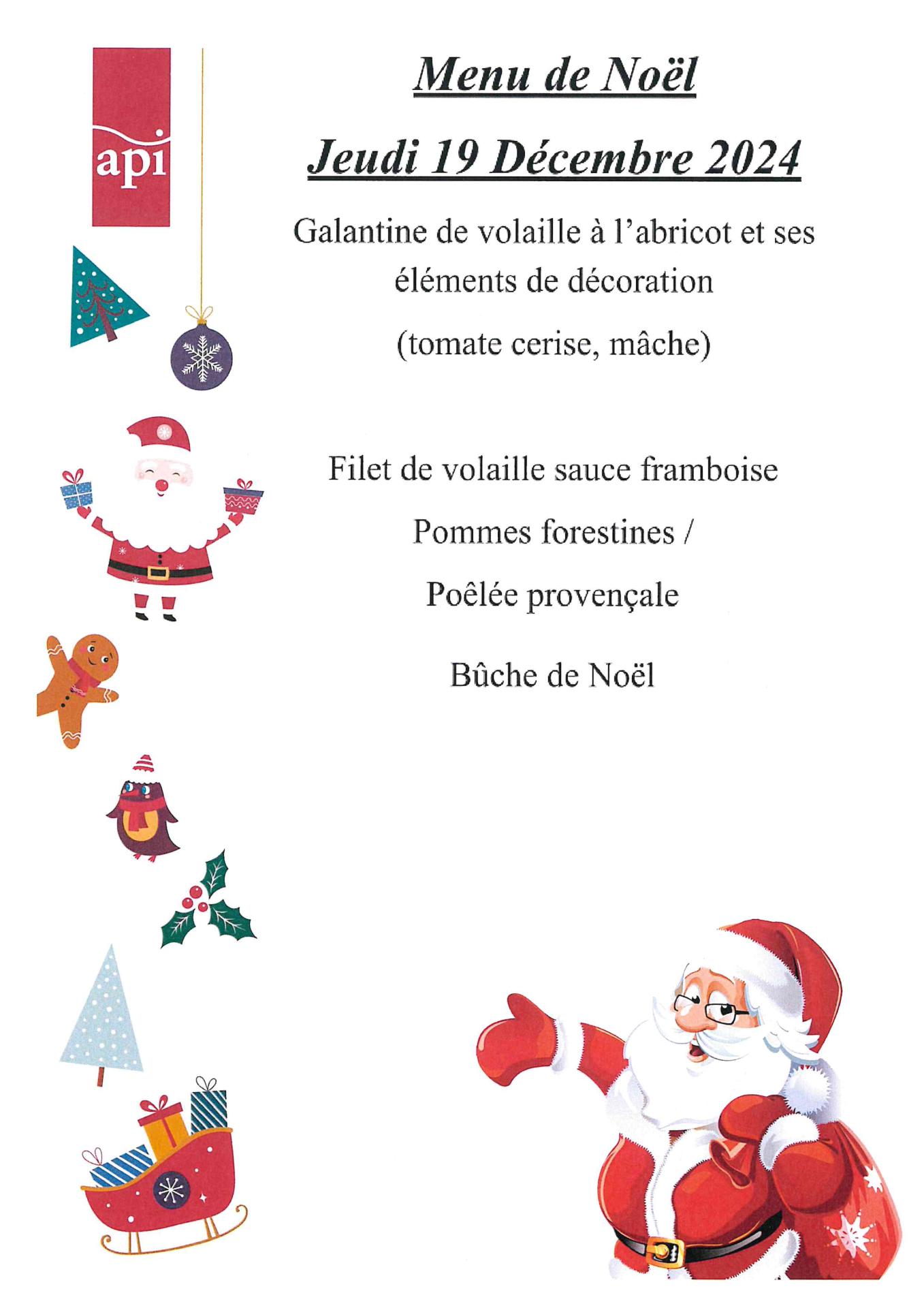 Le menu de Noël