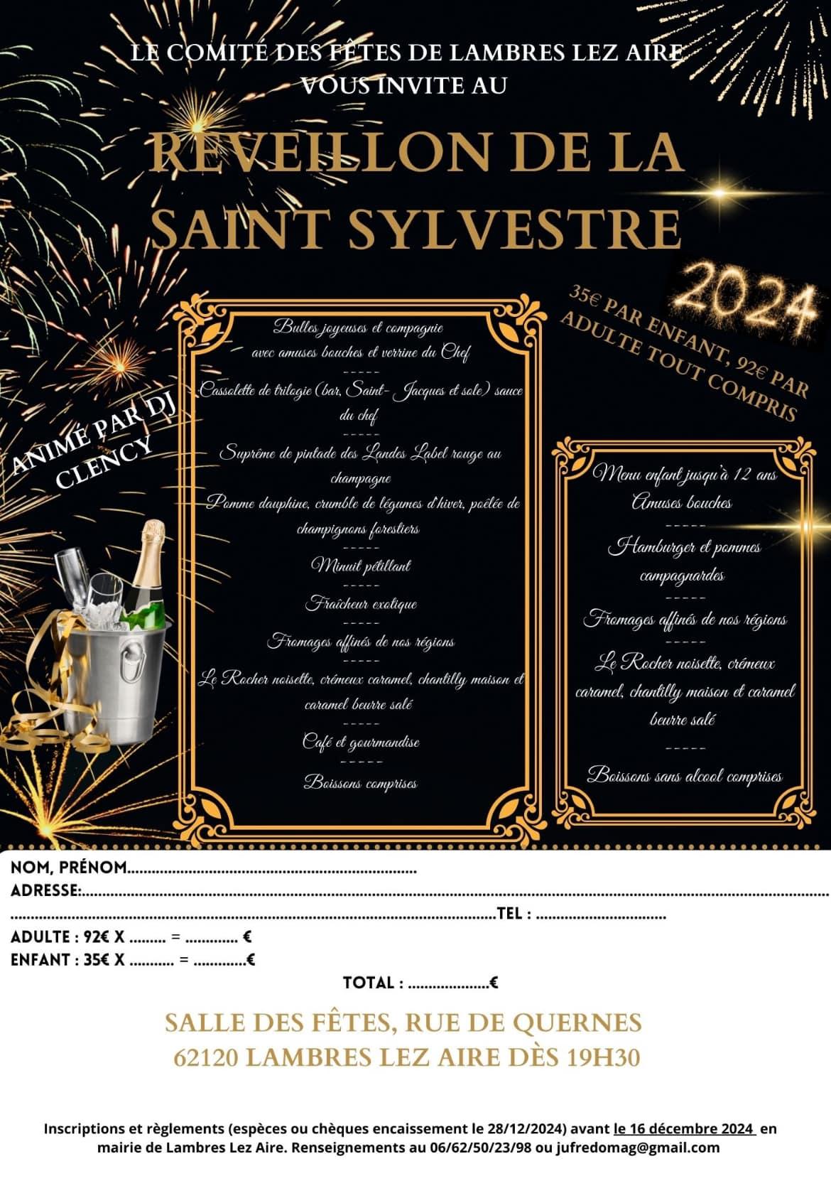 Reveillon de la saint sylvestre 2